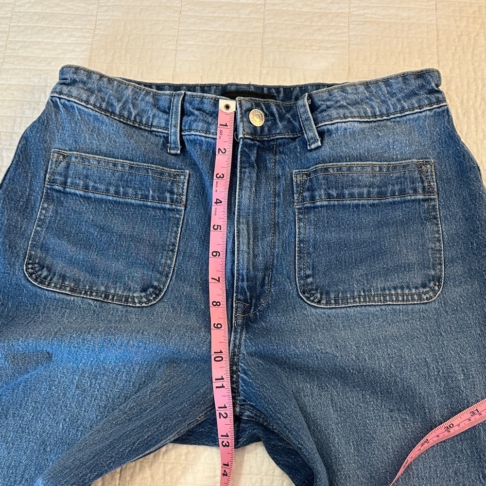 Free Assembly sz 12 Wide Leg High Rise Cuff Straight Leg - Picture 5 of 10